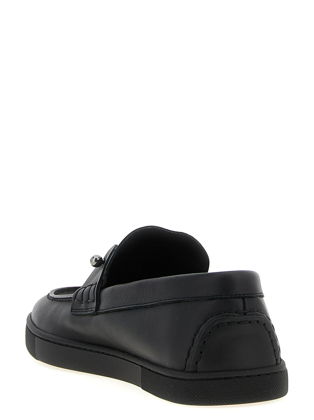 Black Calfskin Slip-On Loafers