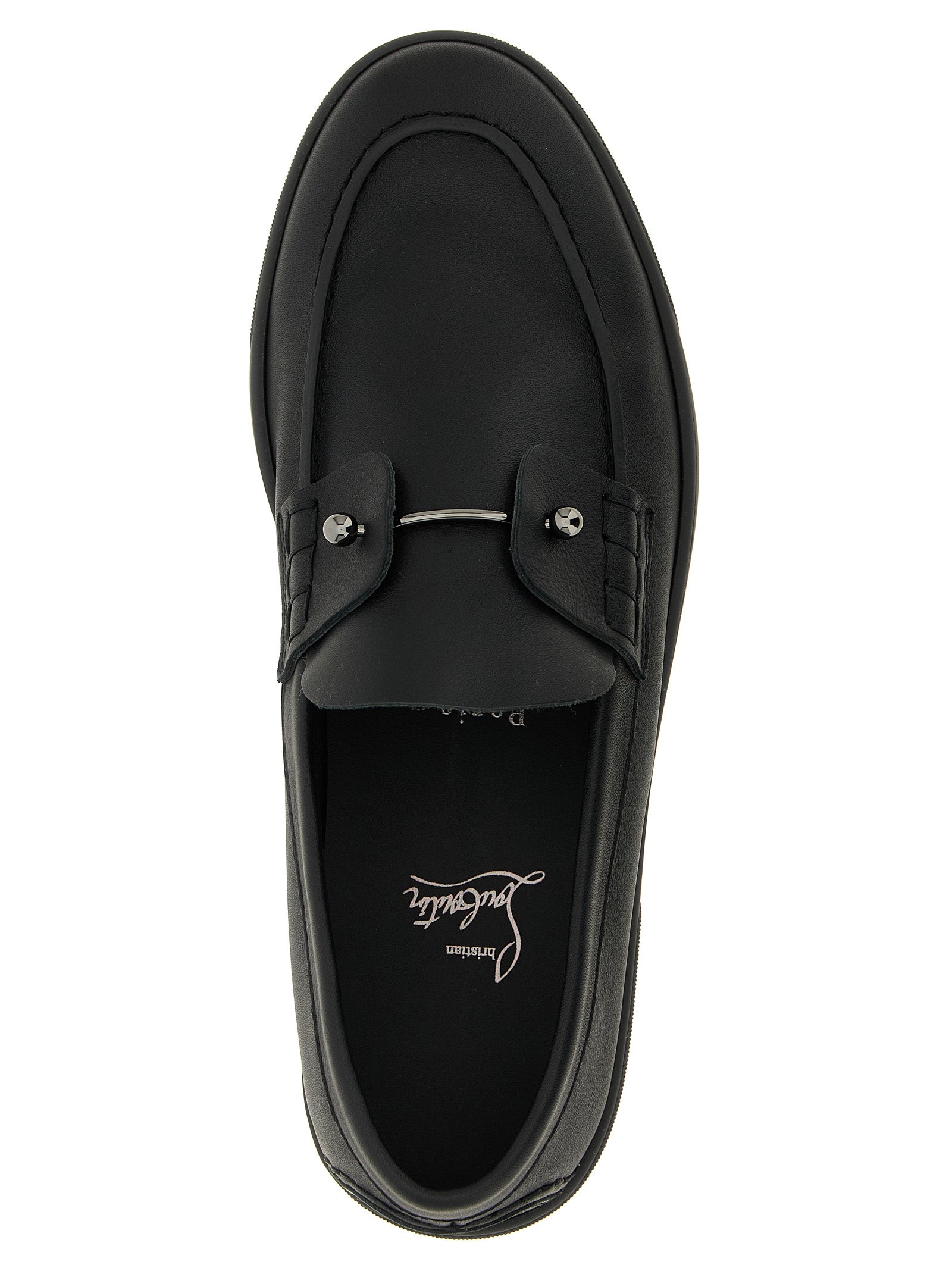 Black Calfskin Slip-On Loafers