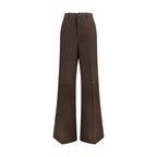 Brown Calf Leather Bos Taurus Casual Pants
