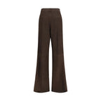 Brown Calf Leather Bos Taurus Casual Pants