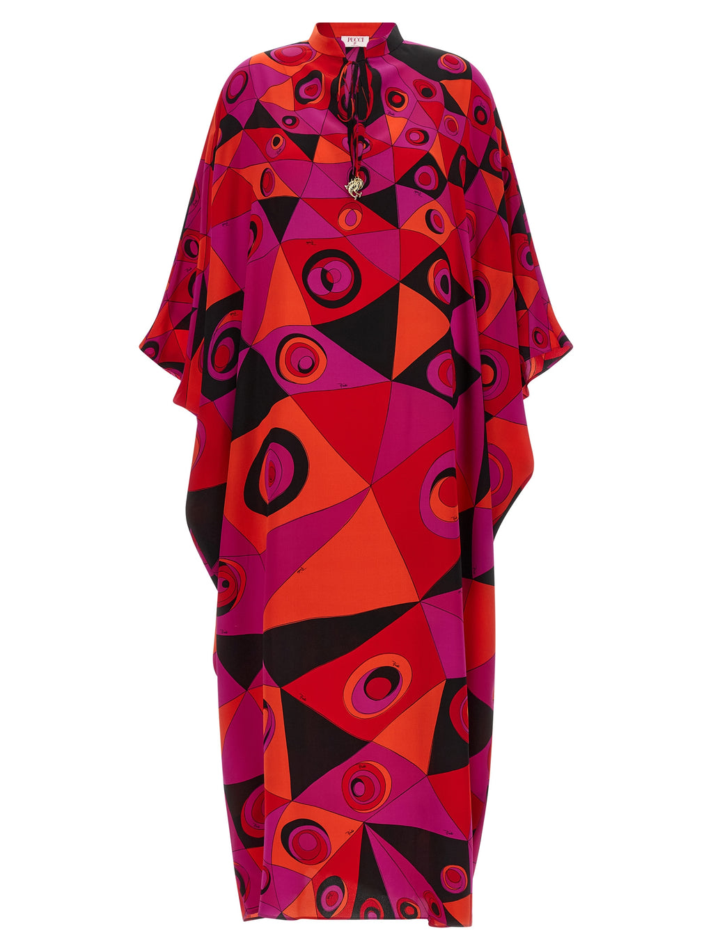 Fuchsia Silk Long Dress