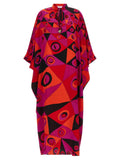 Fuchsia Silk Long Dress
