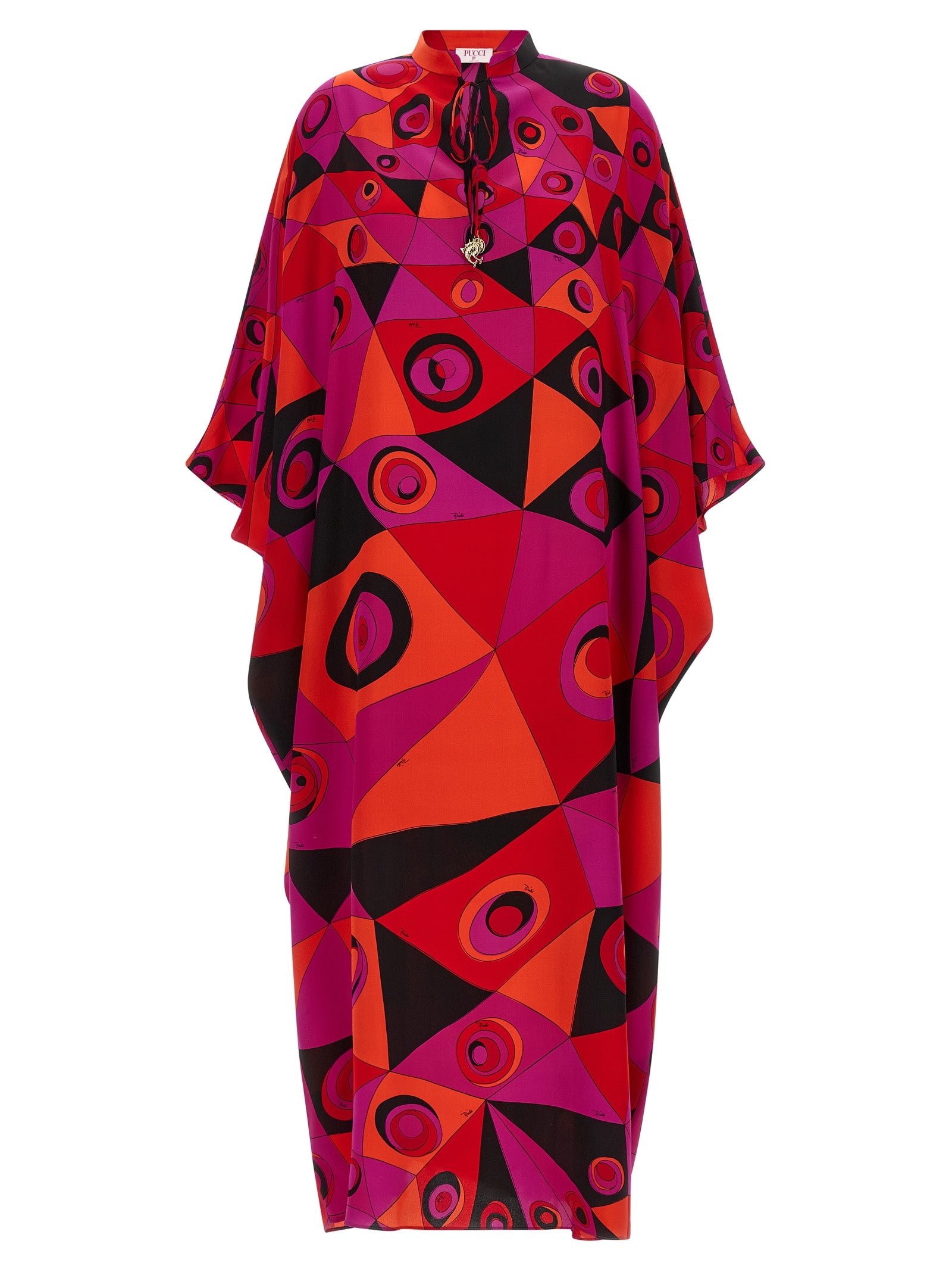 Fuchsia Silk Long Dress