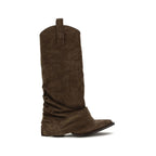 Brown Calf Leather Bos Taurus Ankle Boots