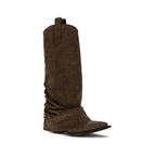 Brown Calf Leather Bos Taurus Ankle Boots