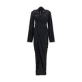 Black Viscose Casual Dress