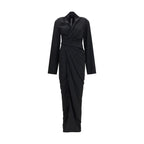 Black Viscose Casual Dress