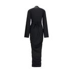Black Viscose Casual Dress