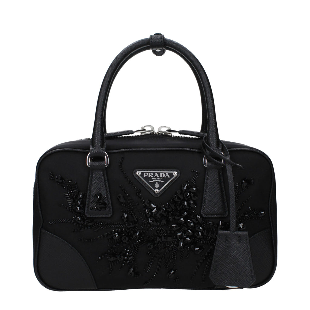 Black Fabric Handbag