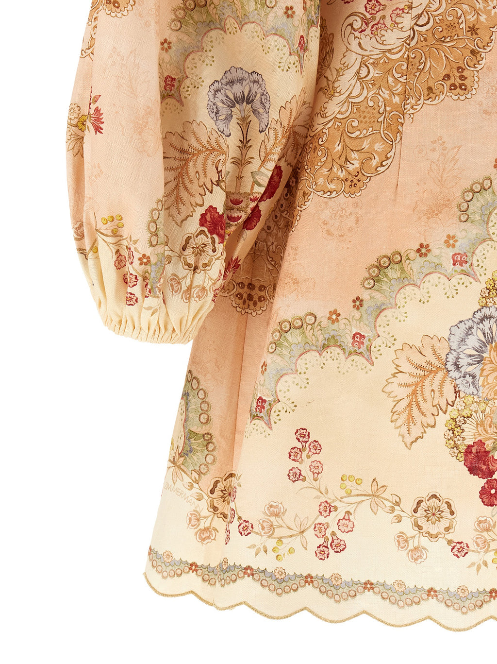 Multicolor Linen Short Dress