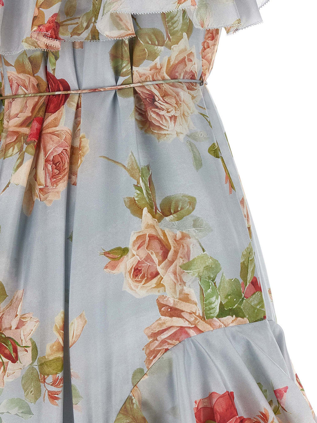 Multicolor Silk Long Dress