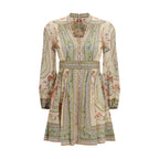 Multicolor Linen Casual Dress