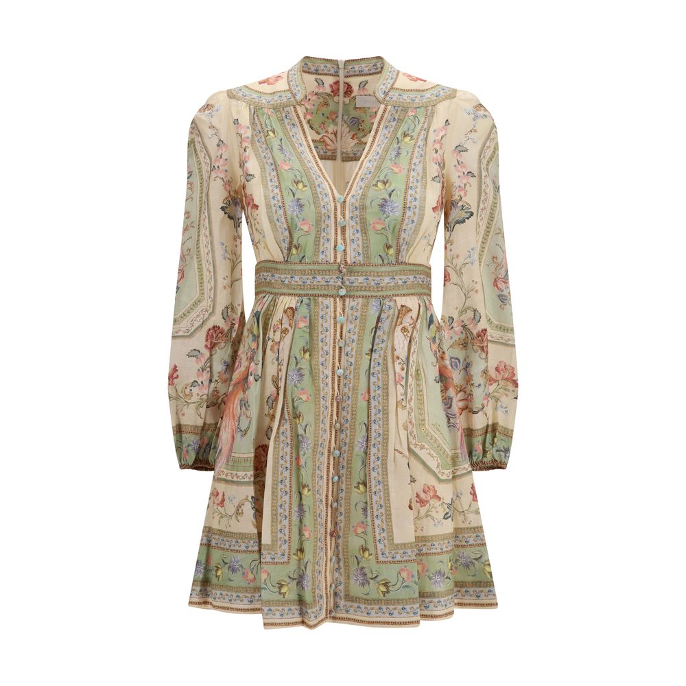 Multicolor Linen Casual Dress