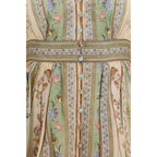 Multicolor Linen Casual Dress