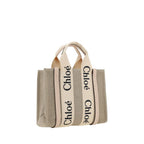 Brown Linen Handbag