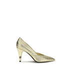 Gold Calf Leather Bos Taurus High Heel Pumps