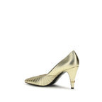 Gold Calf Leather Bos Taurus High Heel Pumps