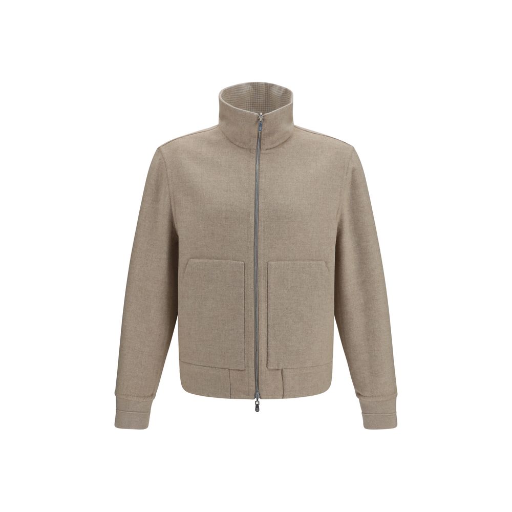Beige Cashmere Full-Length Jacket