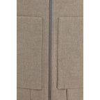 Beige Cashmere Full-Length Jacket