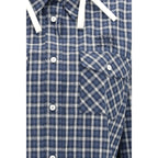 Blue Cotton Pattern Shirt