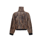 Brown Mohair Full-Length Jacket