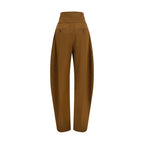 Brown Wool Oves Aries Casual Pants