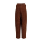 Brown Leather Casual Pants