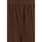 Brown Leather Casual Pants