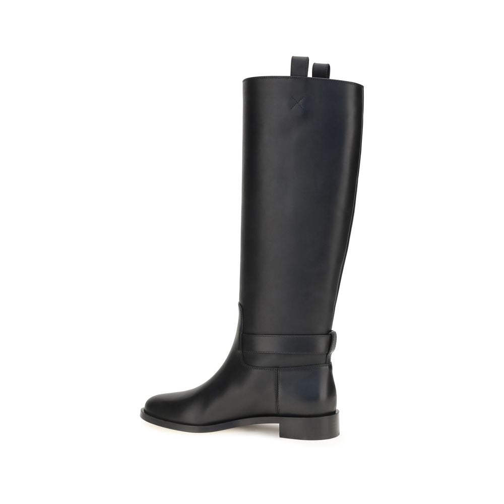 Black Calf Leather Bos Taurus Boots