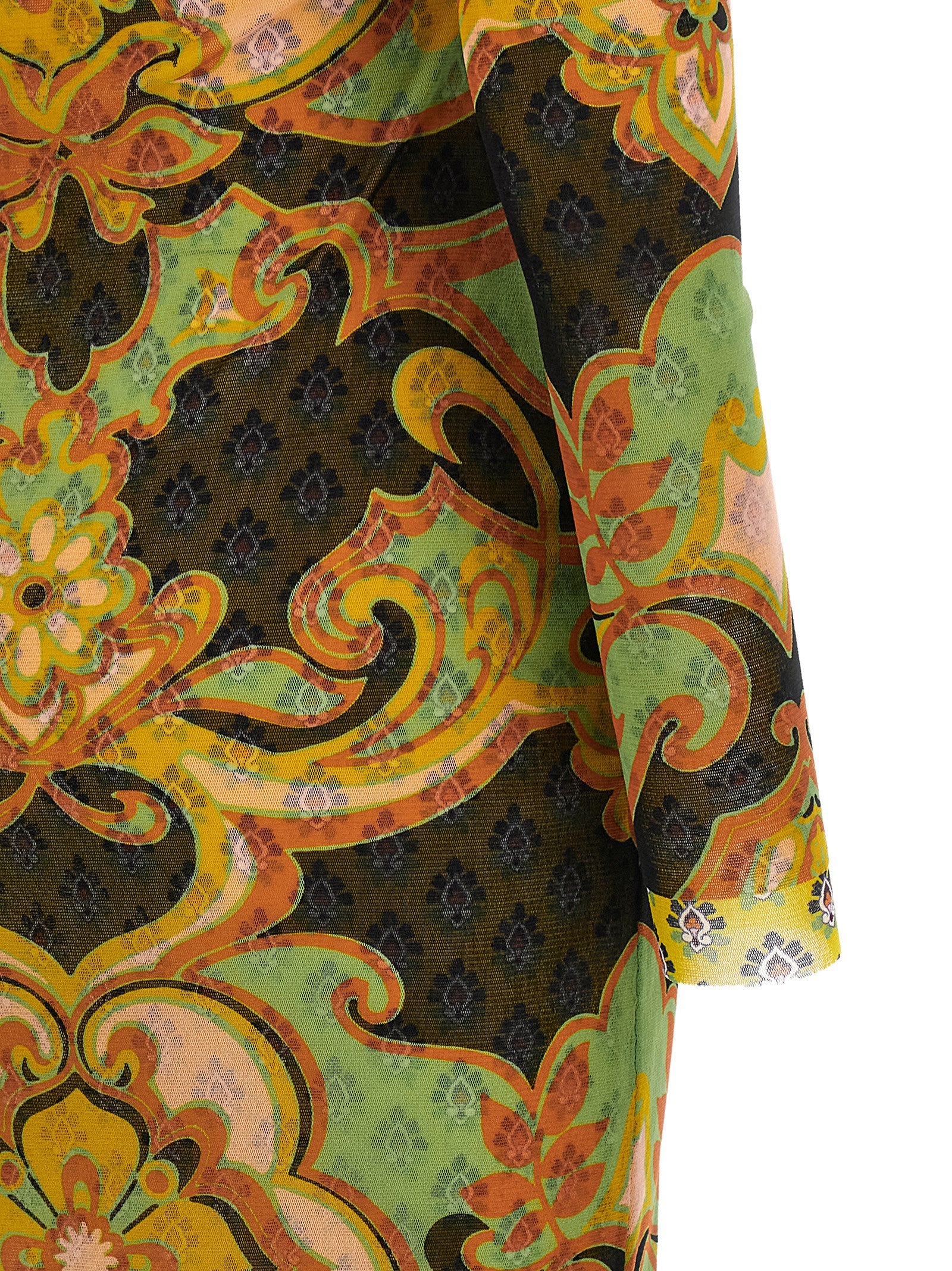 Multicolor Viscose Midi Dress