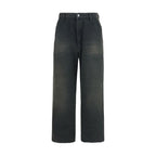 Gray Cotton Casual Pants