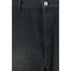 Gray Cotton Casual Pants