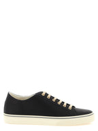 Black Calfskin Low Top Sneakers