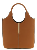 Brown Calfskin Tote Bag