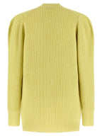 Bicolor Virgin Wool Cardigan