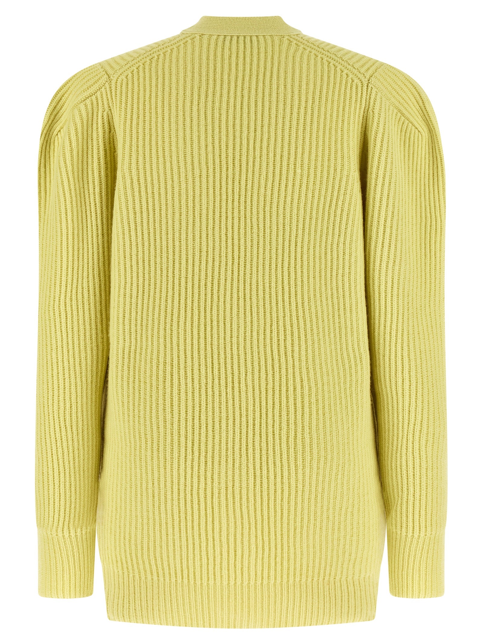 Bicolor Virgin Wool Cardigan