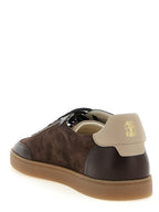 Brown Calfskin Low Top Sneakers