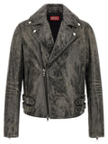 Gray Cowhide Leather Jacket