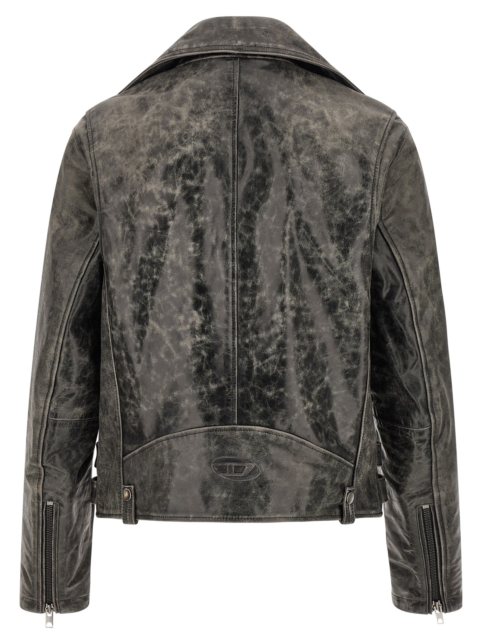 Gray Cowhide Leather Jacket