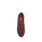 Bordeaux Calf Leather Bos Taurus Ballet Flats