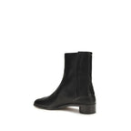 Black Calf Leather Bos Taurus Ankle Boots