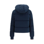 Blue Cotton Full-Length Jacket