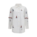 White Cotton Pattern Shirt