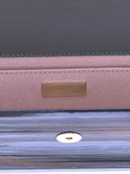 Gray Polyester Clutch Bag