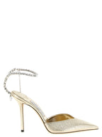 Gold Tencel High Heel Pumps