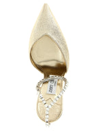 Gold Tencel High Heel Pumps