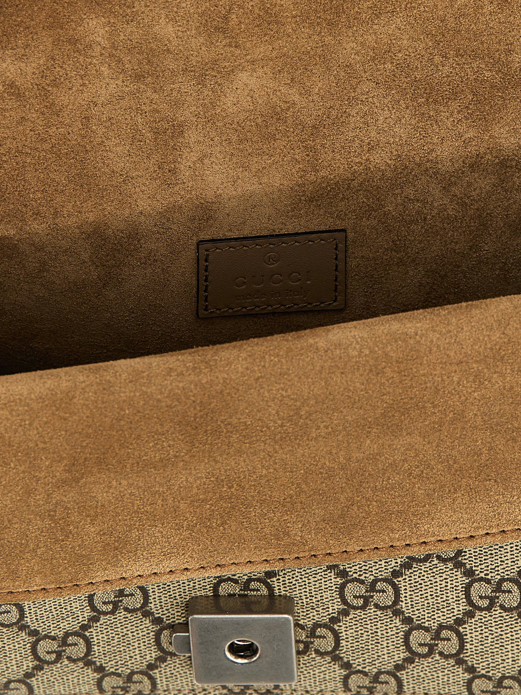 Beige Calfskin Shoulder Bag