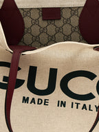 Beige Polyethylene Tote Bag
