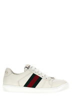 White Lamb Leather Low Top Sneakers