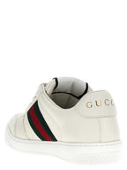 White Lamb Leather Low Top Sneakers